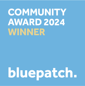Blue Patch Community Awards logo