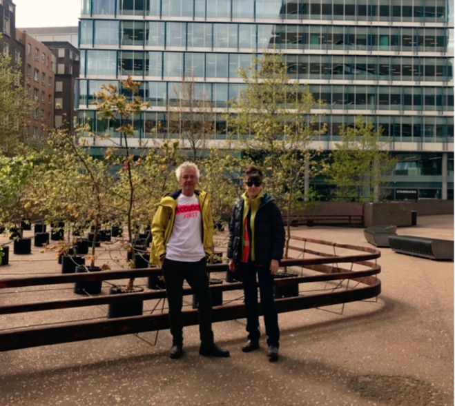 Ackroyd & Harvey with oaks at Tate Modern