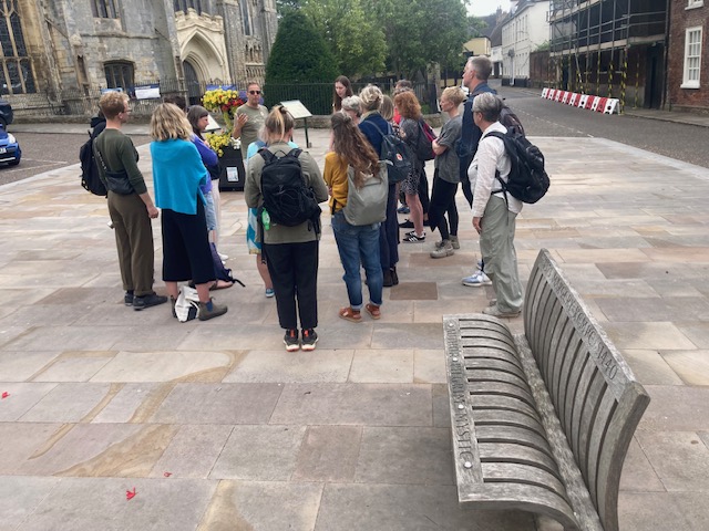 Ivor Rowlands showing us around King's Lynn