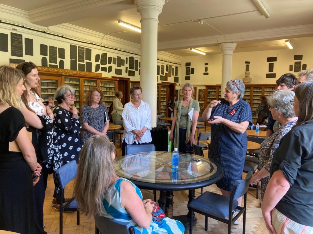 Liz Hide showing us round the Sedgwick Museum Watson Collection